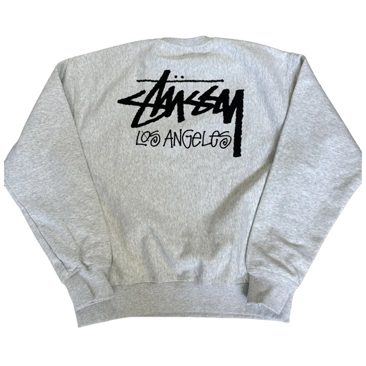 Stussy Stock Los Angeles Crewneck Grey