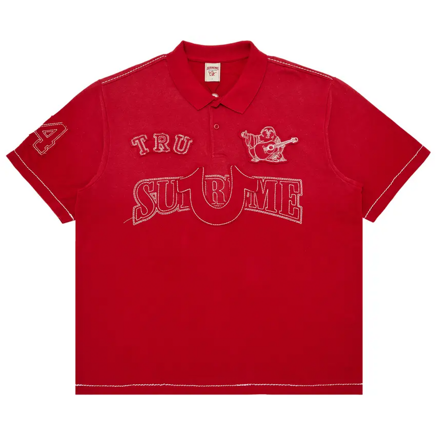 Supreme True Religion Applique Polo Red