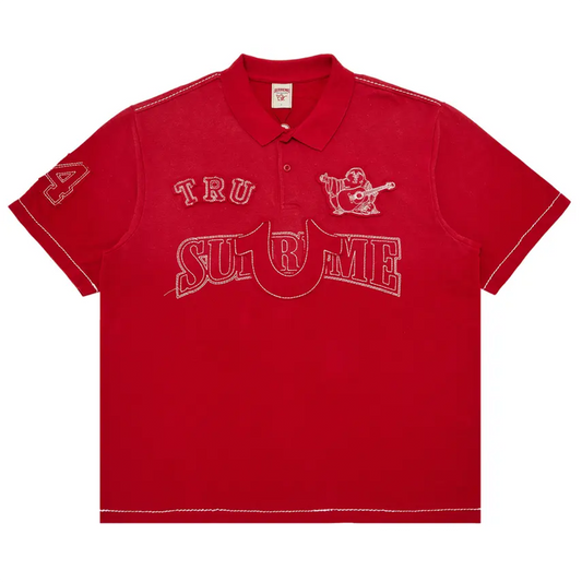 Supreme True Religion Applique Polo Red