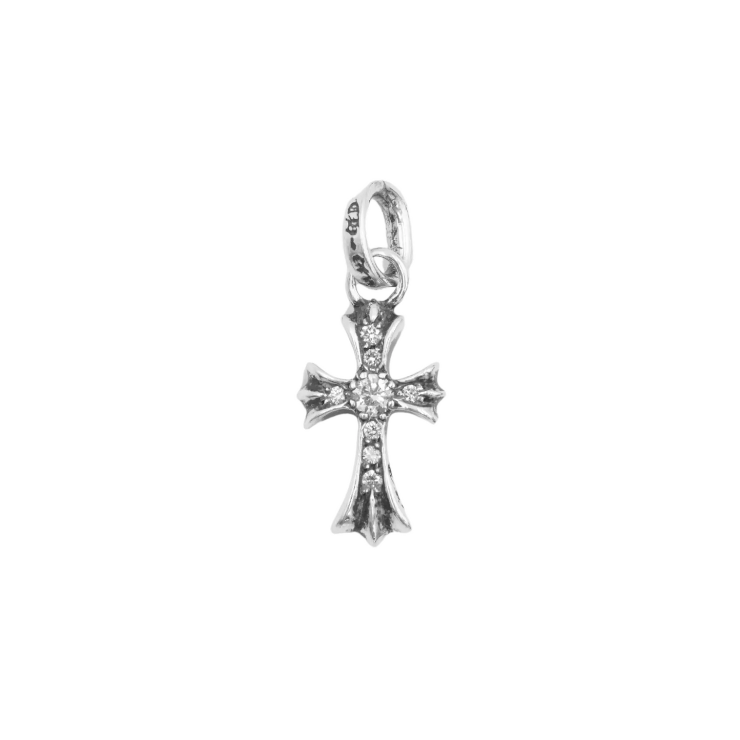 Chrome Hearts Diamond Baby Fat Pendant Silver
