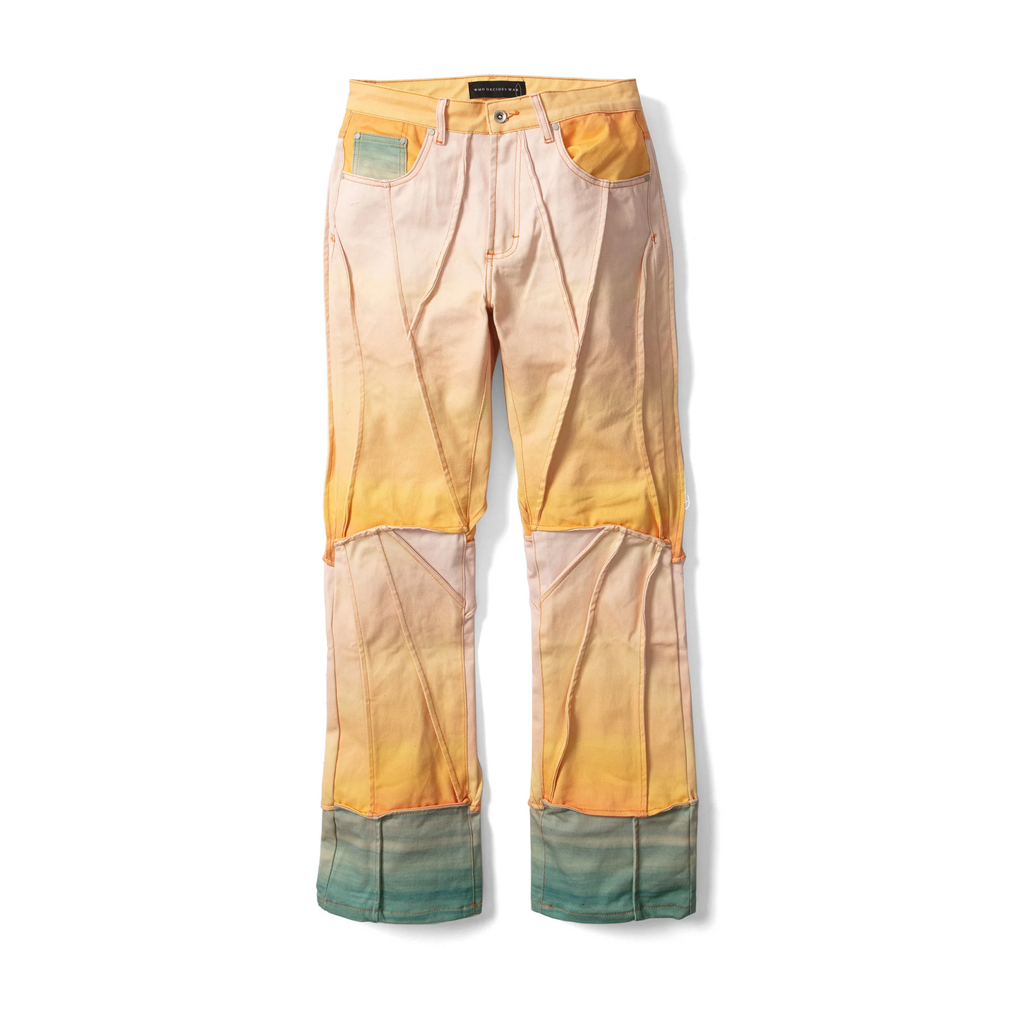 Who Decides War Pink & Orange Sunset Denim Pant