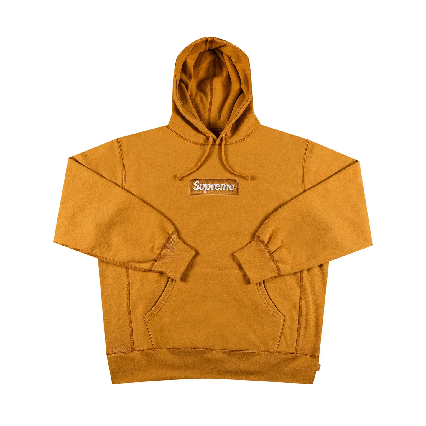 Supreme Box Logo Hooded Sweatshirt (FW21) Light Mustard [USED] - M (Used)
