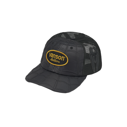 Supreme Vanson Leathers Spider-Man Mesh Back 6-Panel Hat Black