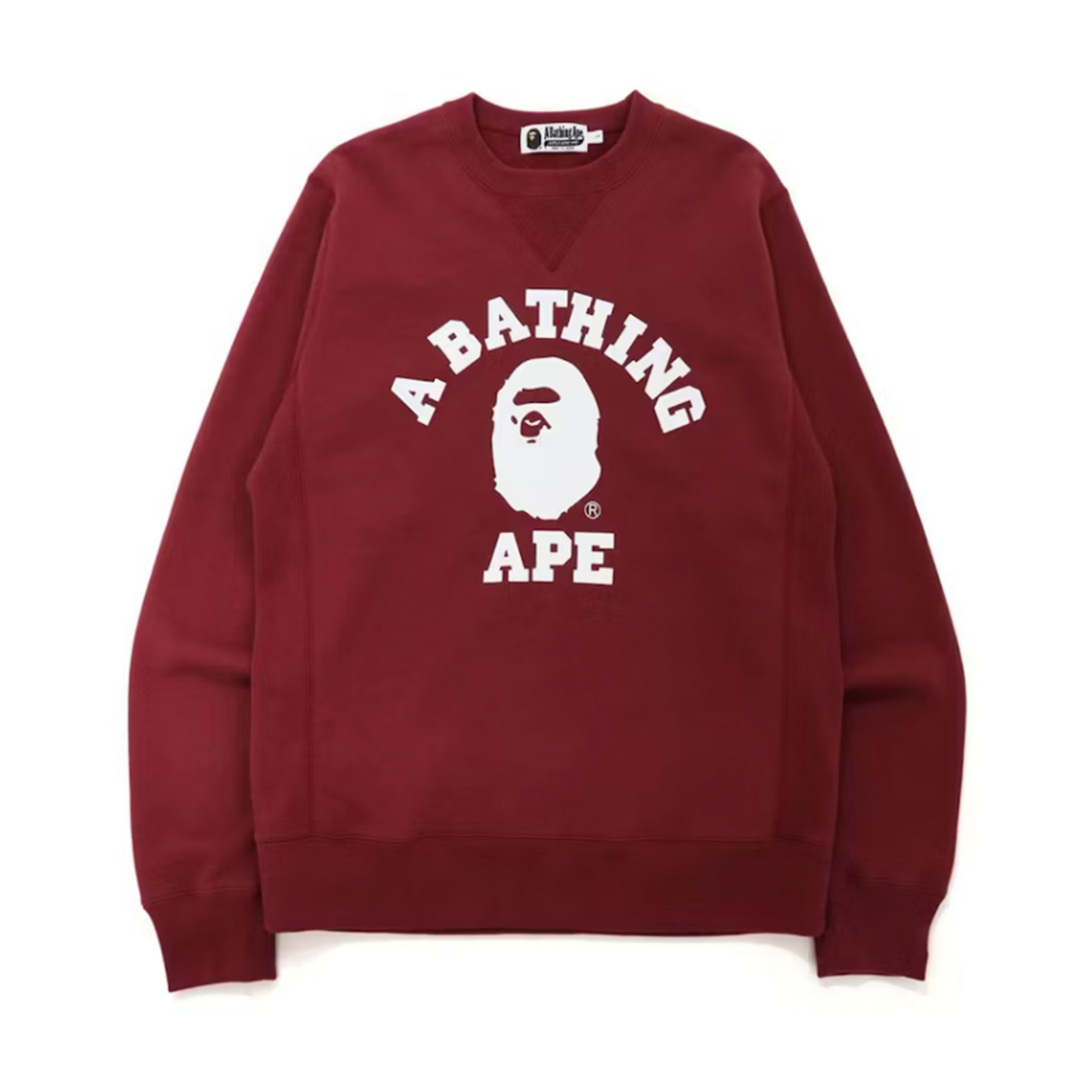 BAPE College Crewneck (FW21) Burgundy