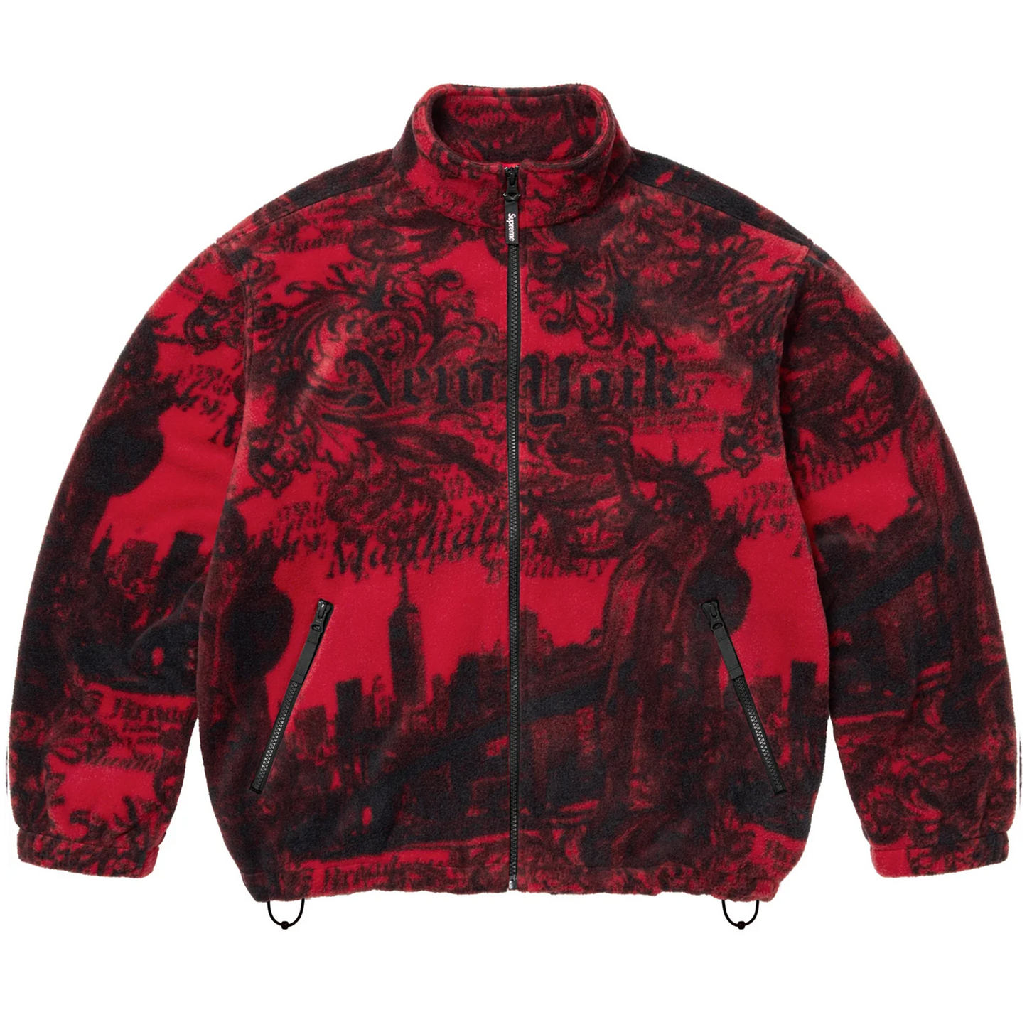 Supreme New York Fleece Jacket (FW25) Red
