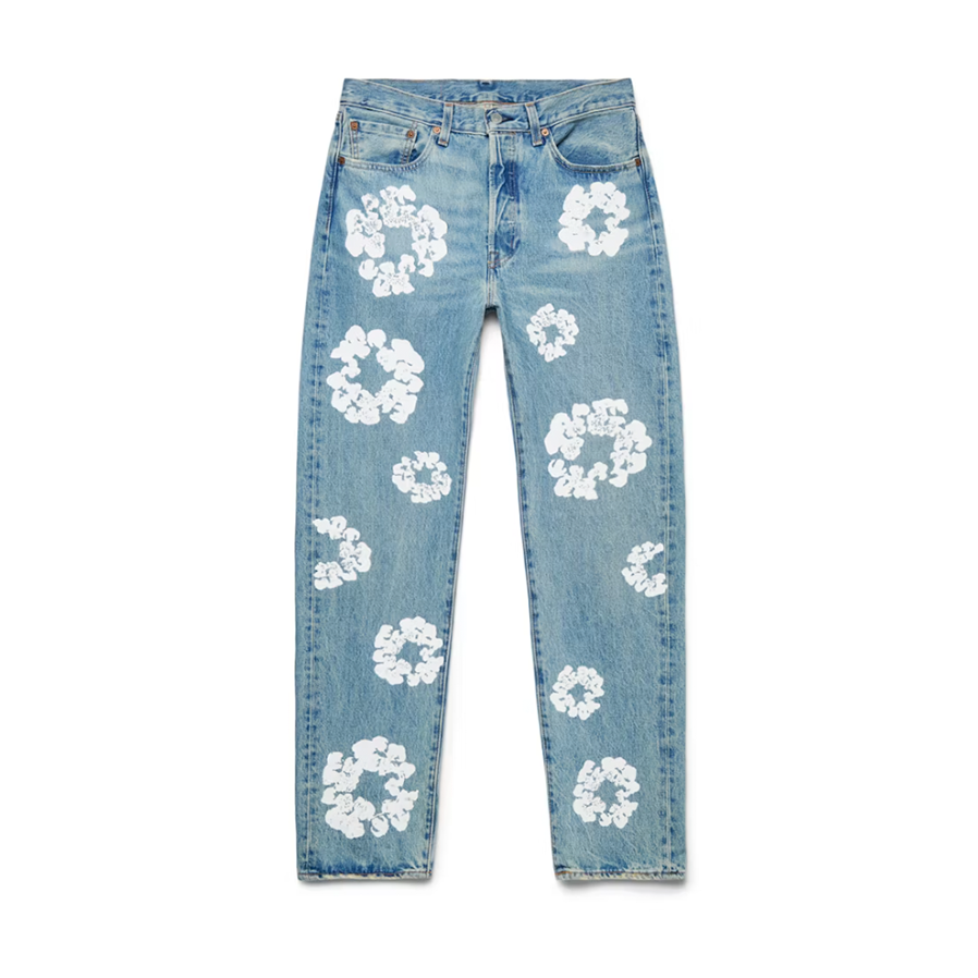 Denim Tears x Levi's Cotton Wreath Jean Light Wash [USED] - 36 x 34 (Used)