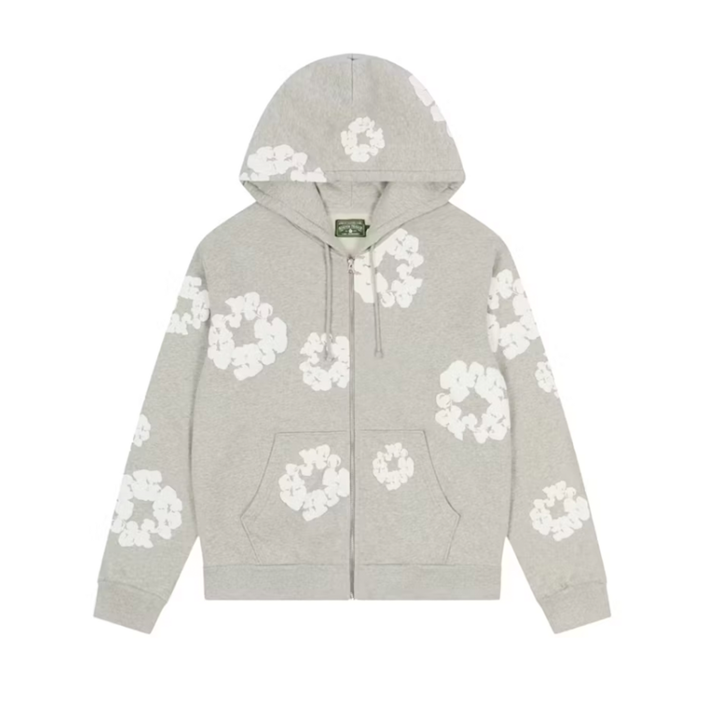 Denim Tears Cotton Wreath Zip Hoodie Grey