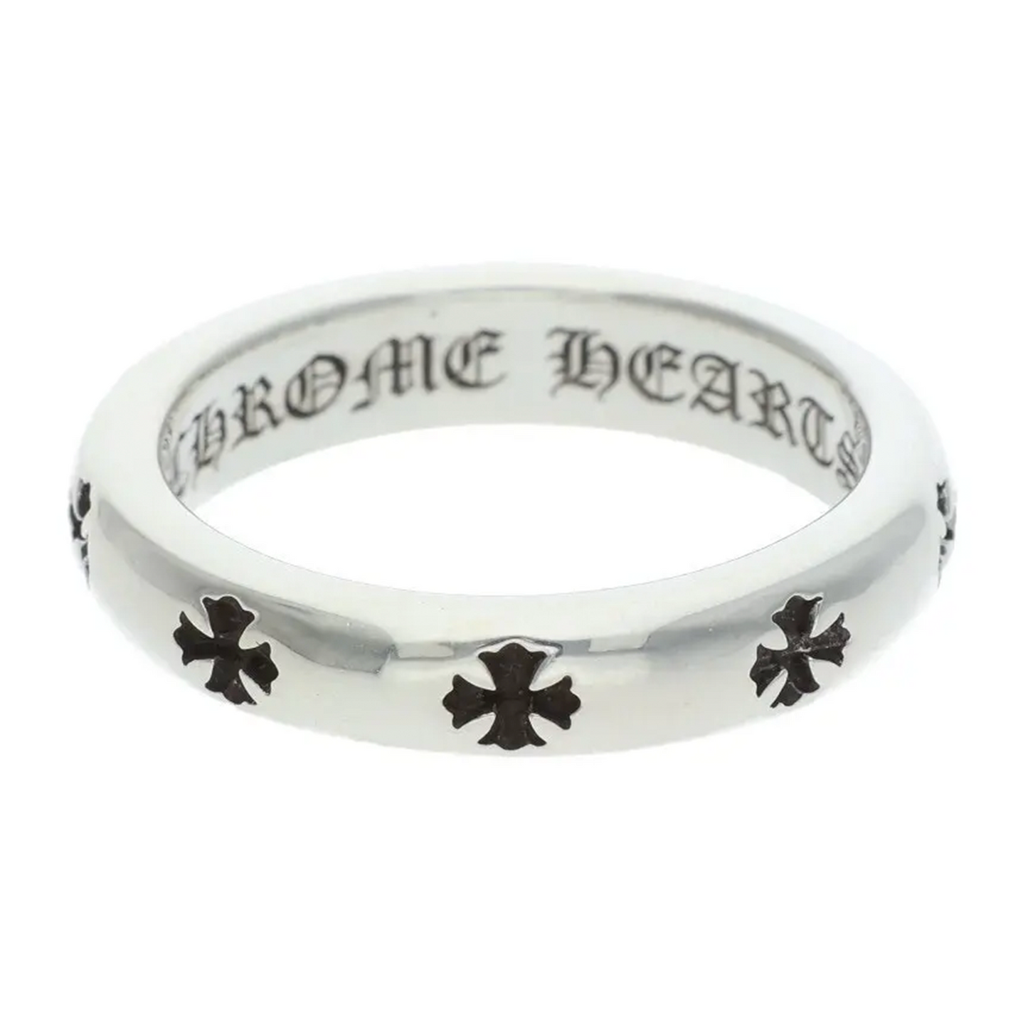 Chrome Hearts Negative CH Plus Silver Ring - US 11