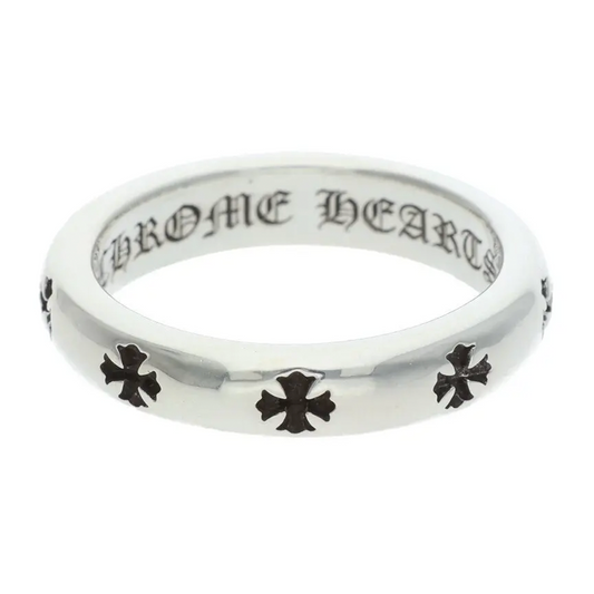 Chrome Hearts Negative CH Plus Silver Ring - US 11