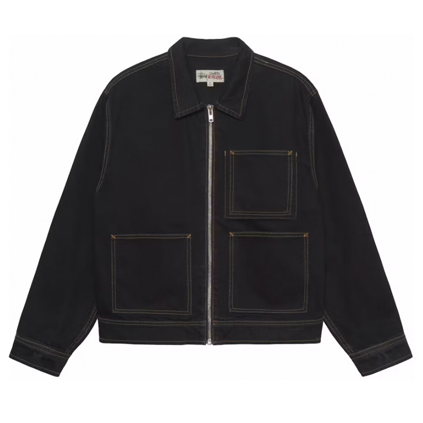 Stussy Denim Zip Work Jacket Black [USED] - XL (Used)