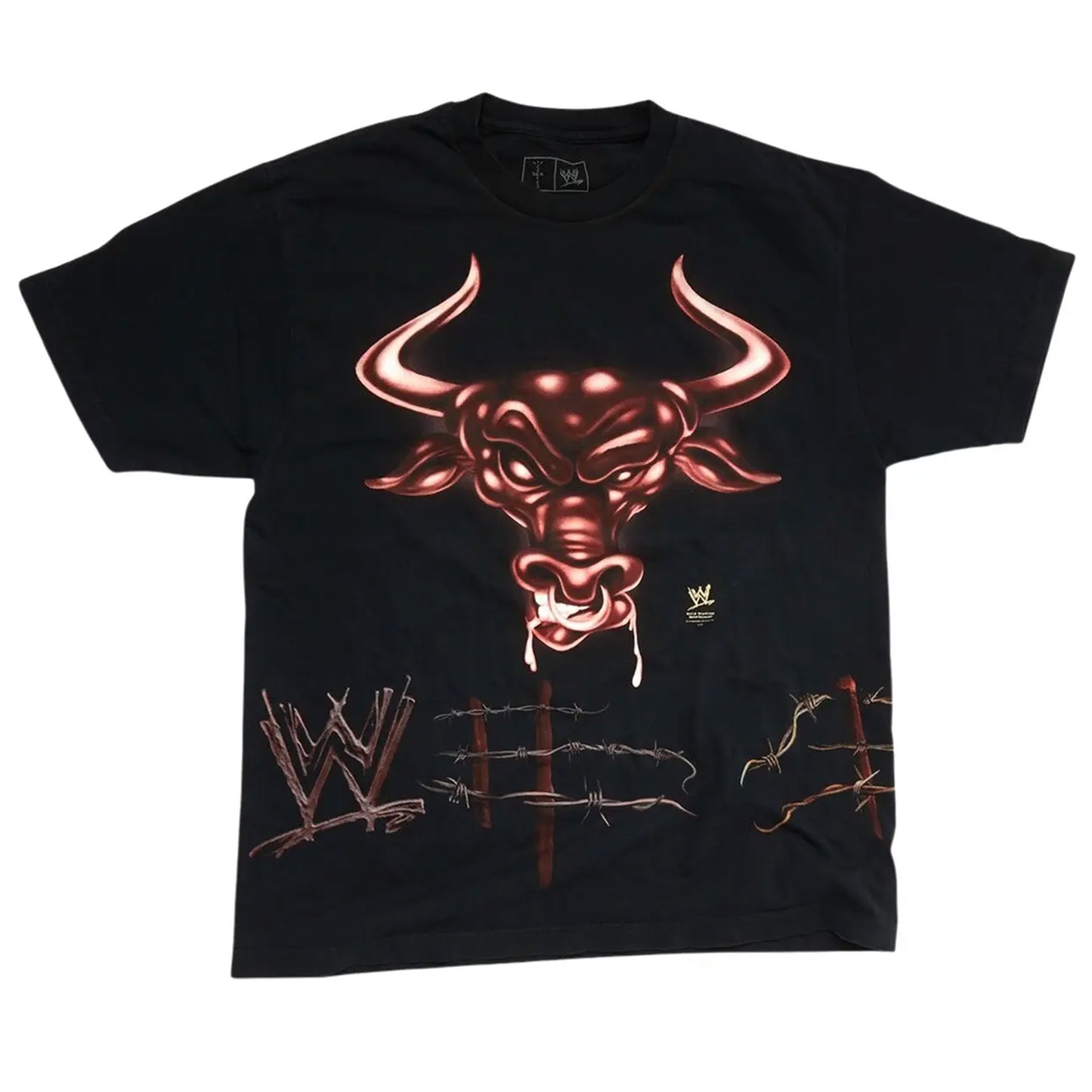 Travis Scott x WWE Know Your Role The Rock Tee Black [USED] - XL (Used)