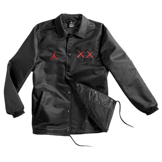 KAWS x Jordan Satin Coaches Jacket Black [USED] - L (Used)