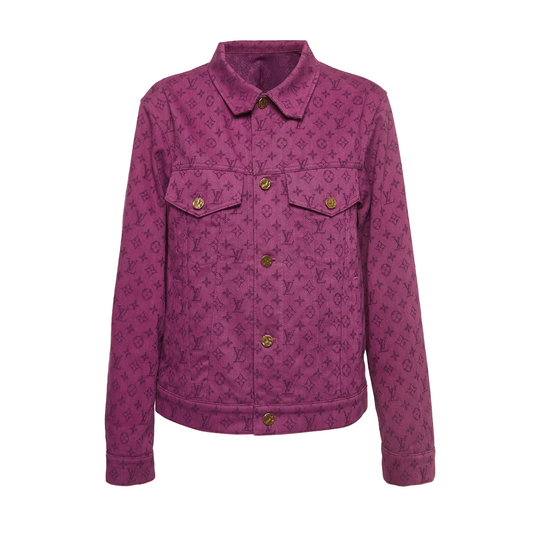 Louis Vuitton Purple Monogram Denim Jacket [USED] - 50 (Used)
