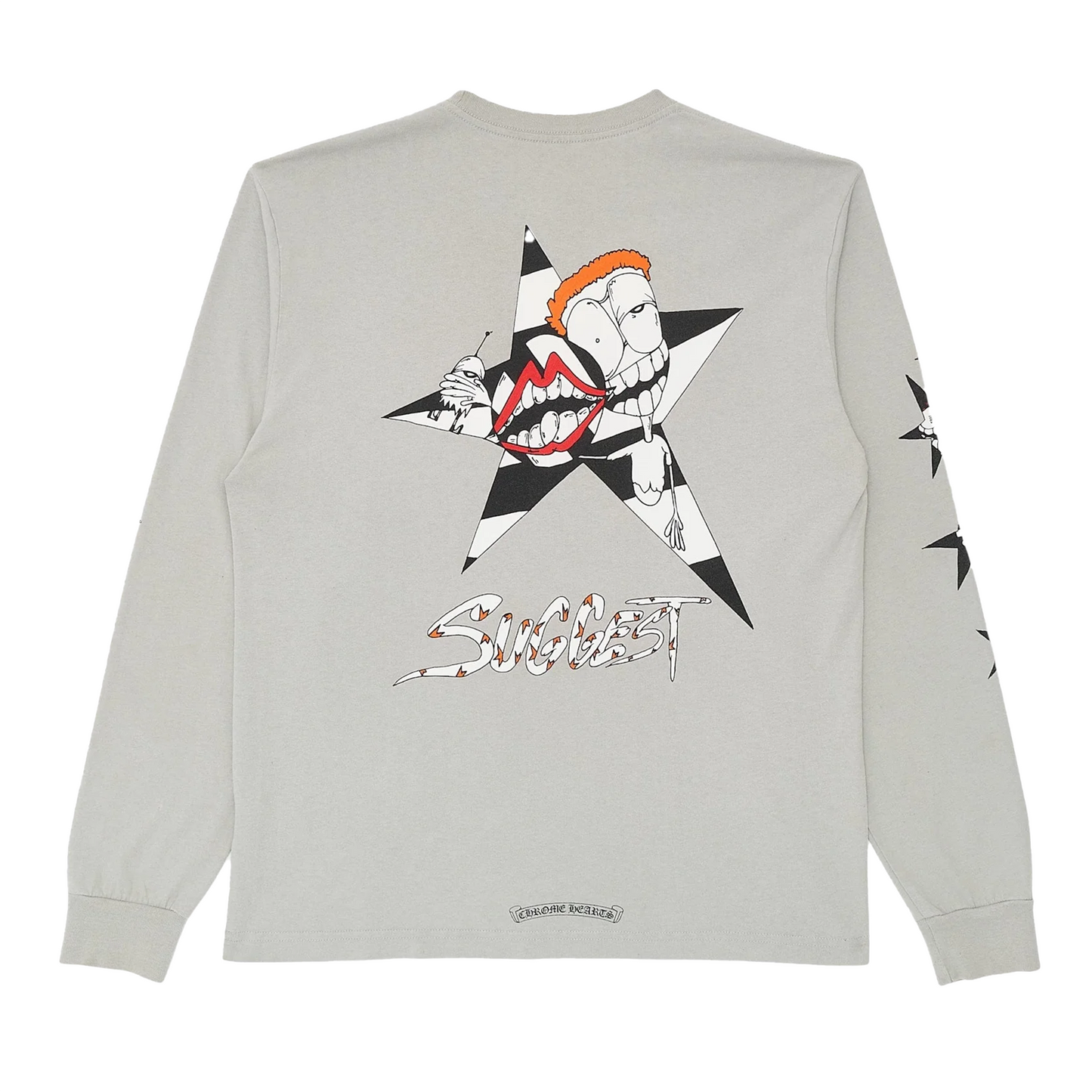 Chrome Hearts x Matty Boy Suggest Logo Long Sleeve Tee Shirt Grey [USED] - M (Used)
