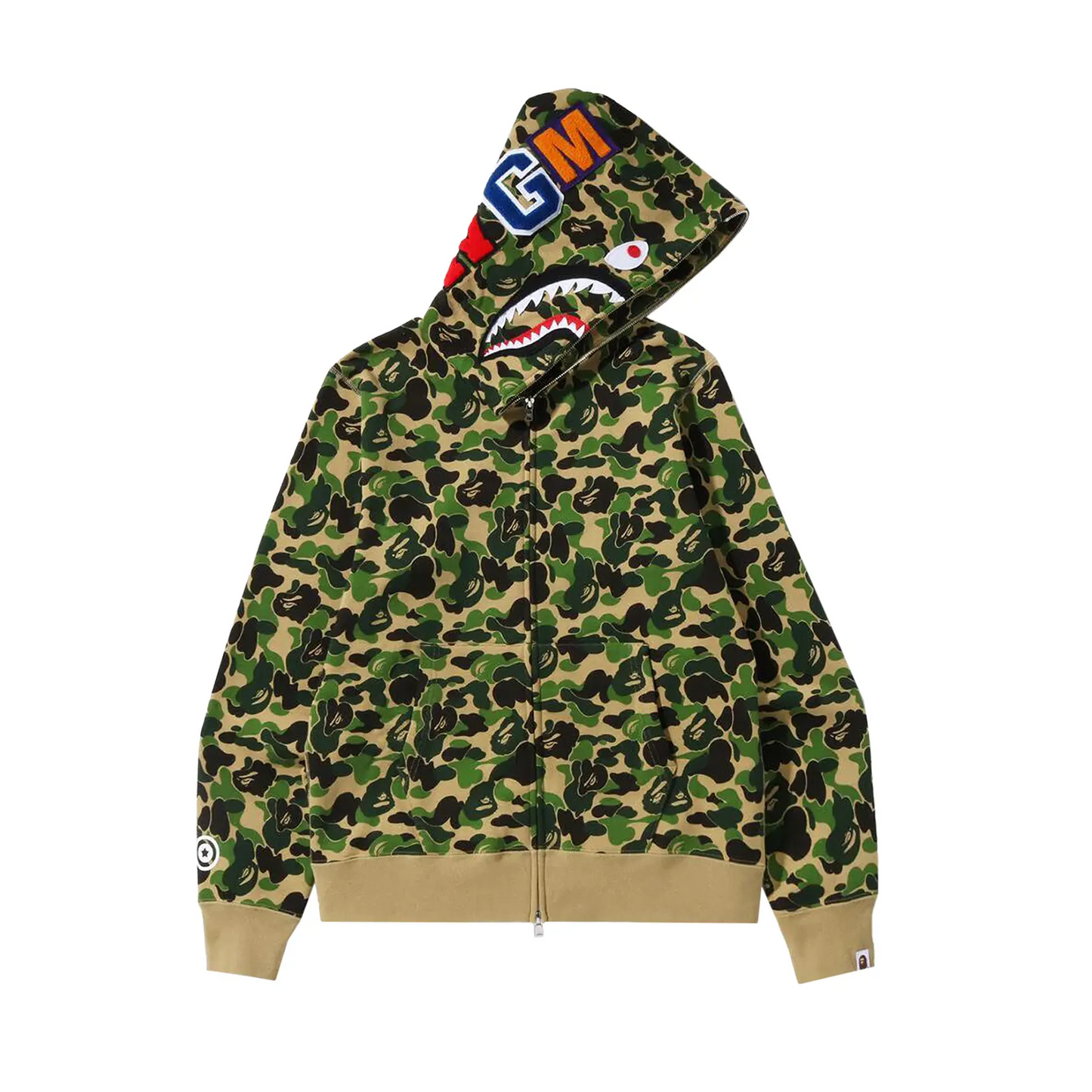 BAPE ABC Camo Shark Full Zip Hoodie 'Green'