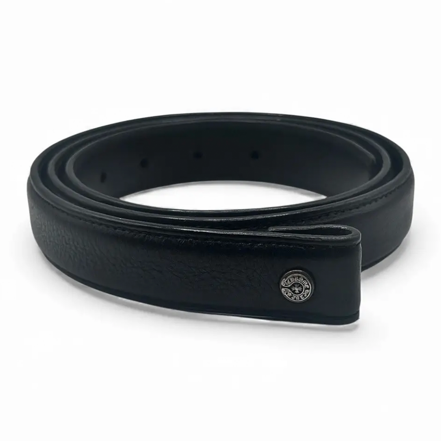 Chrome Hearts 1" Leather Belt Strap Black - 34