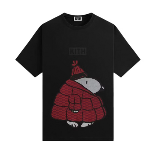 Kith x Peanuts Puffer Vintage Tee Black