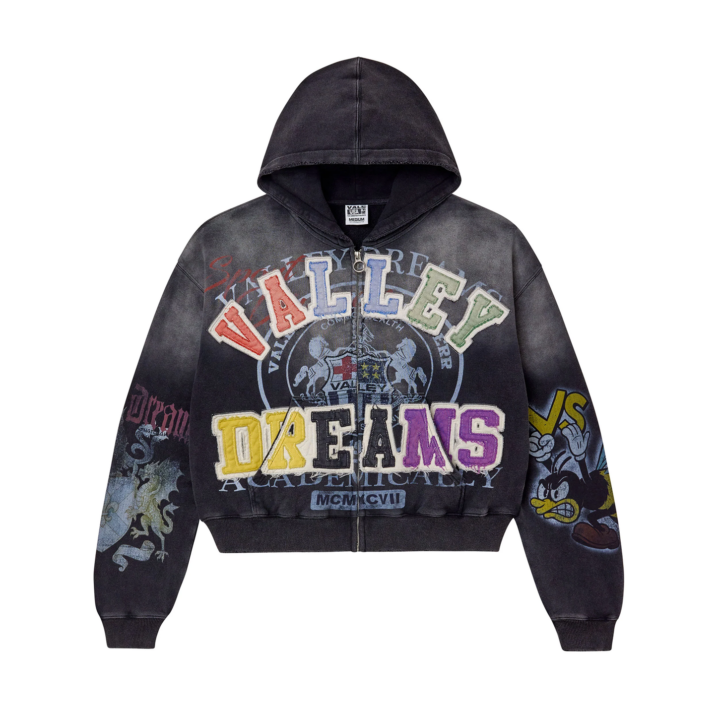 Vale Forever Blasted Zip Up Hoodie
