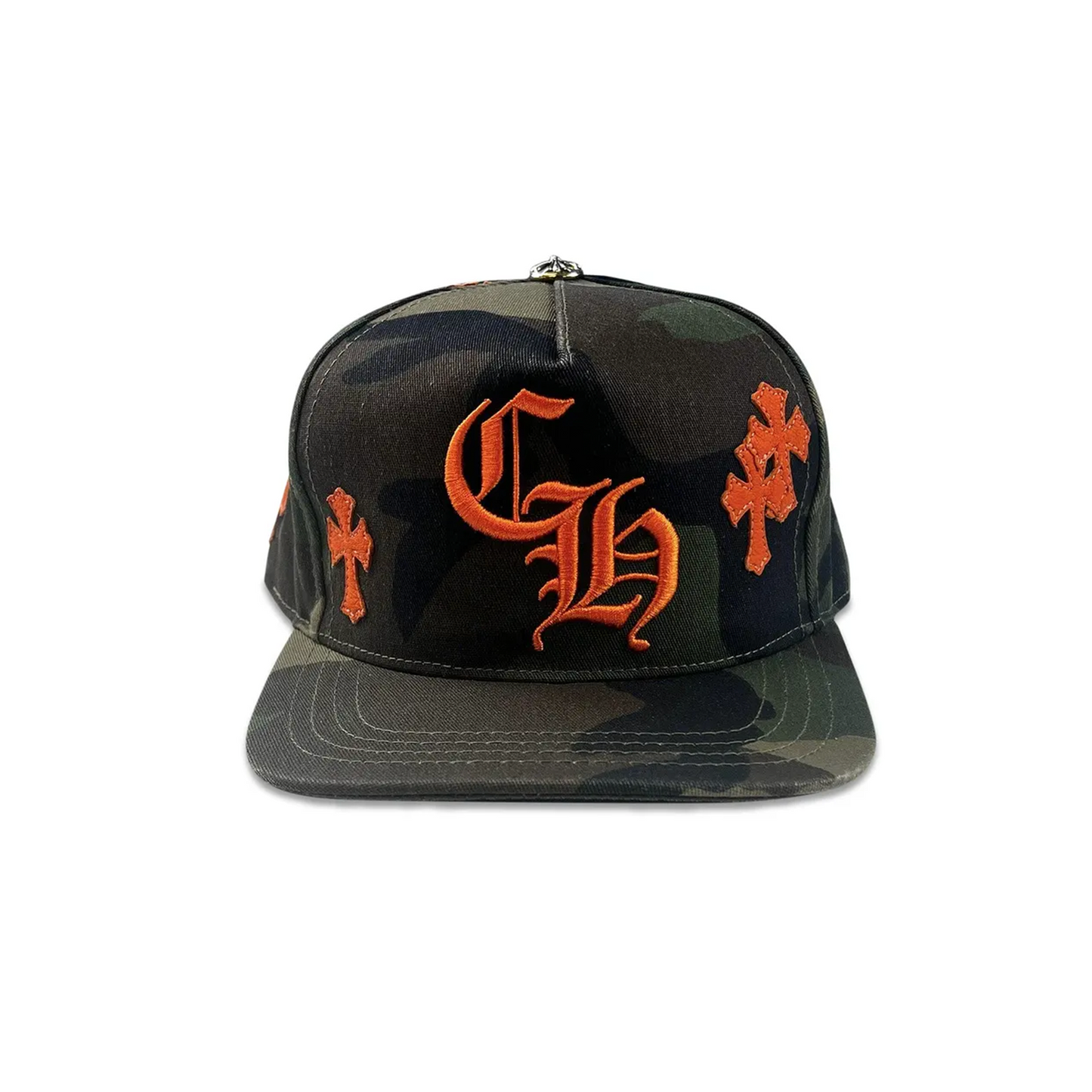Chrome Hearts Cross Patch Hat Camo/Orange [USED3]