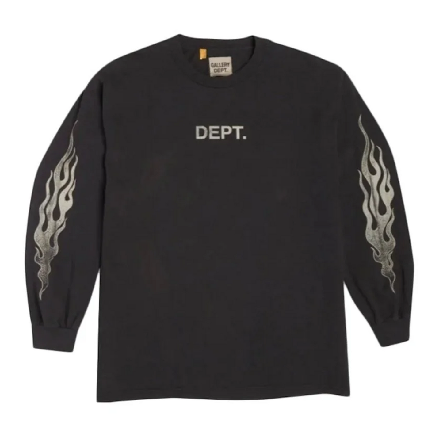 Gallery Dept. Flames L/S T-Shirt Black [USED] - L (Used)