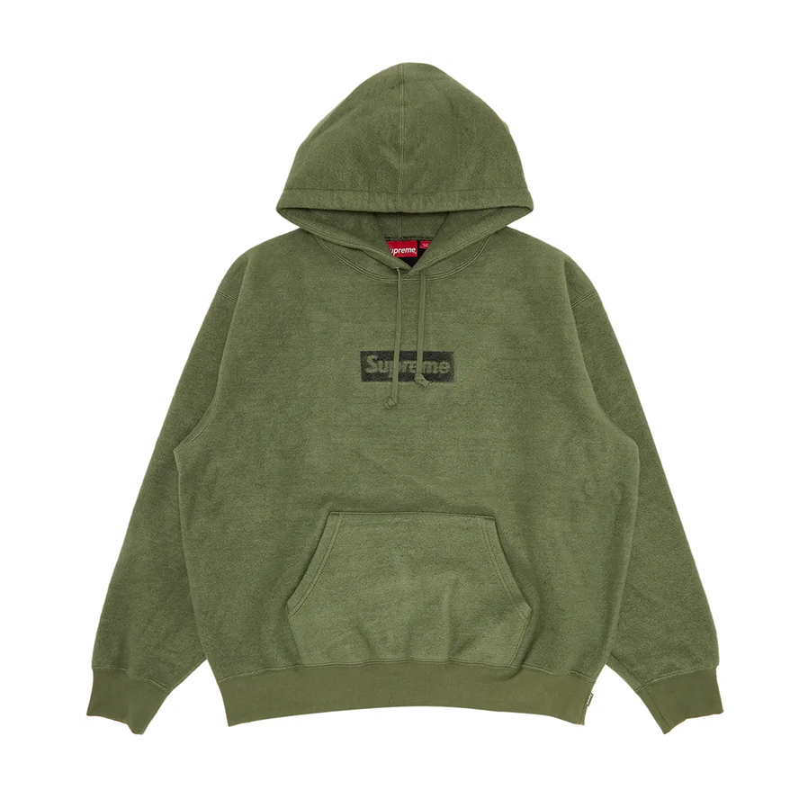 Supreme Inside Out Box Logo Hooded Sweatshirt Light Olive [USED] - M (Used)
