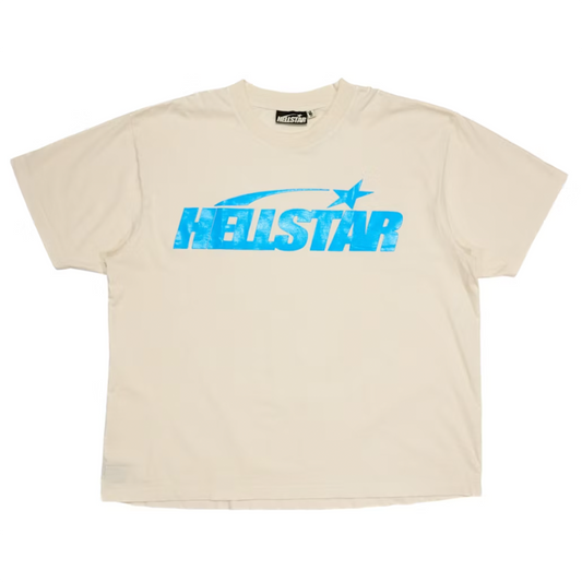 Hellstar Classic T-shirt (Gel Print) White/Blue