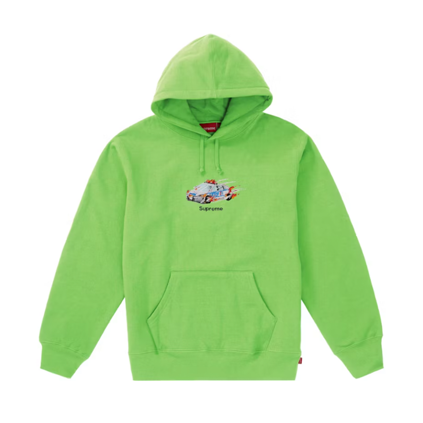 Supreme Cop Car Hooded Sweatshirt Bright Green [USED] - M (Used)