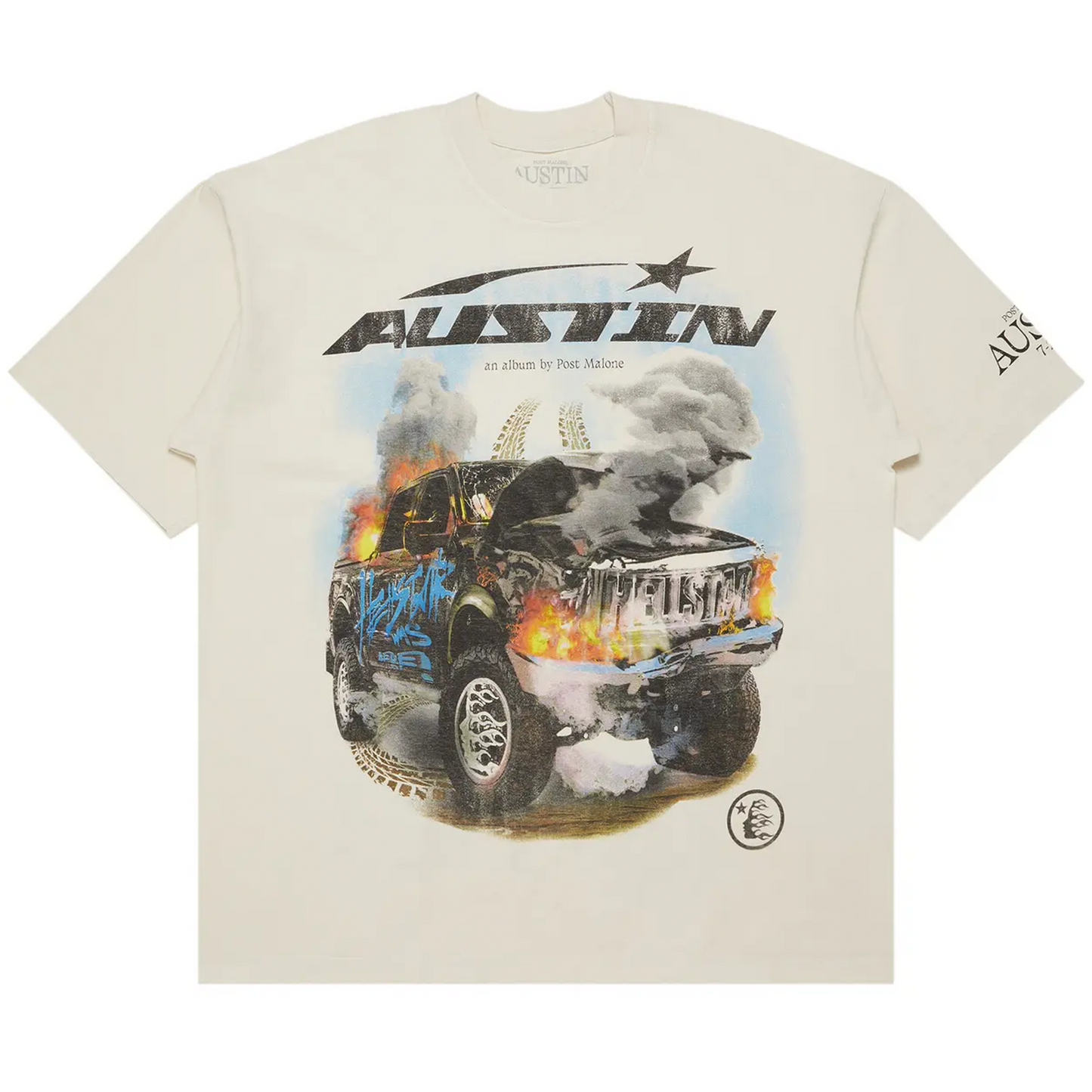 Hellstar x Post Malone Austin Tee 'Cream' [USED] - XL (Used)