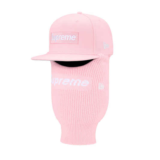 Supreme New Era Box Logo 59Fifty Balaclava Cap Pink