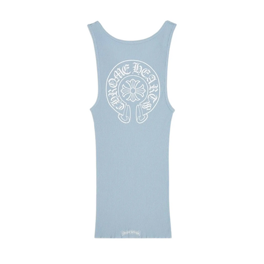 Chrome Hearts Baby Blue Rib Tank Blue