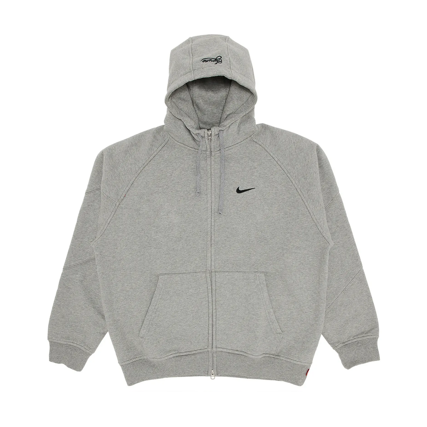 Supreme Nike Zip Up Hooded Sweatshirt Heather Grey
