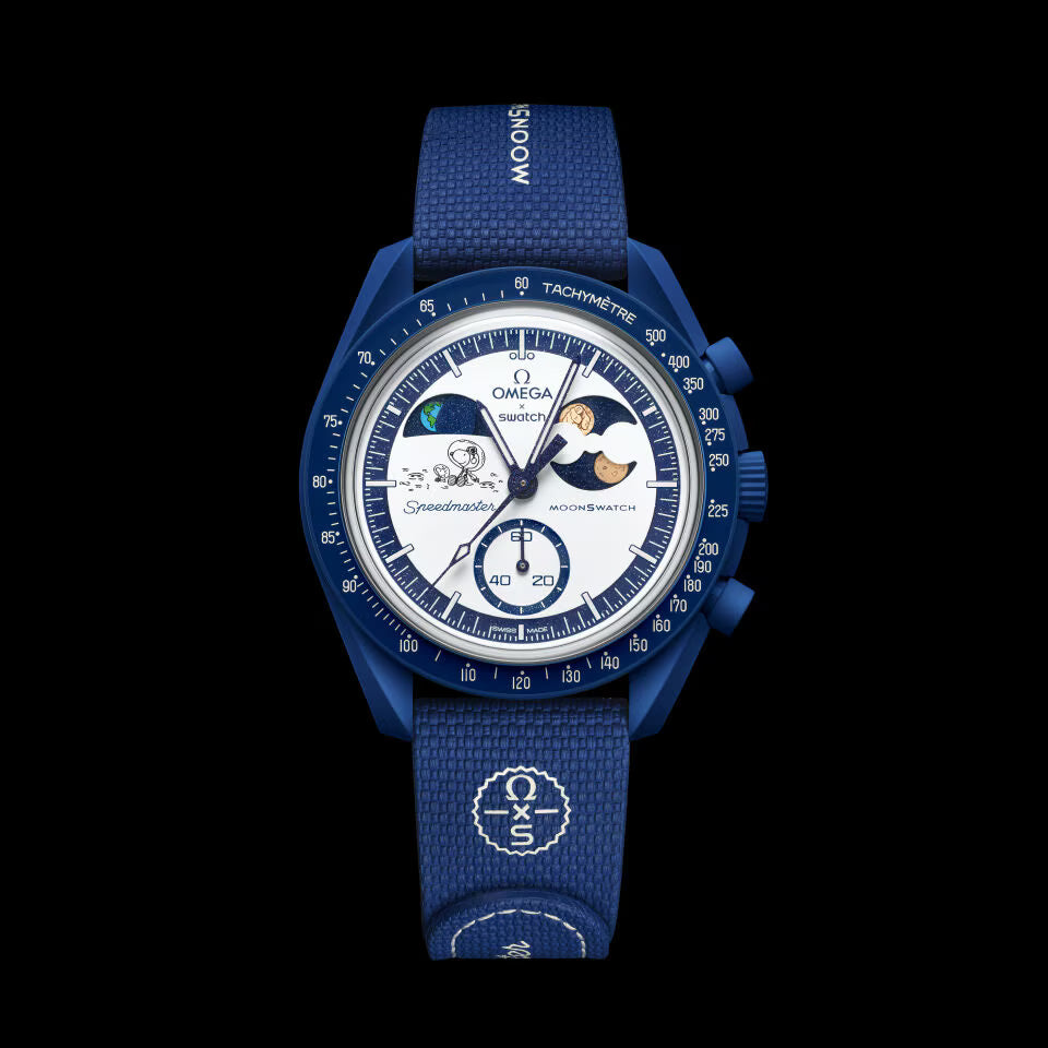 SO33N703L Swatch x Omega Bioceramic Moonswatch Mission To Earthphase Moonshine Snoopy Gold (Hunters Moon)