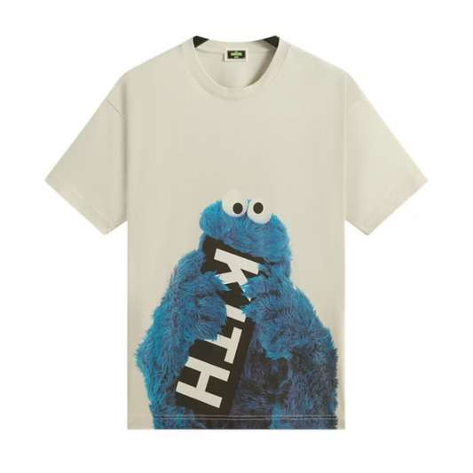 Kith x Sesame Street Cookie Monster Tee Chalk [USED] - L (Used)