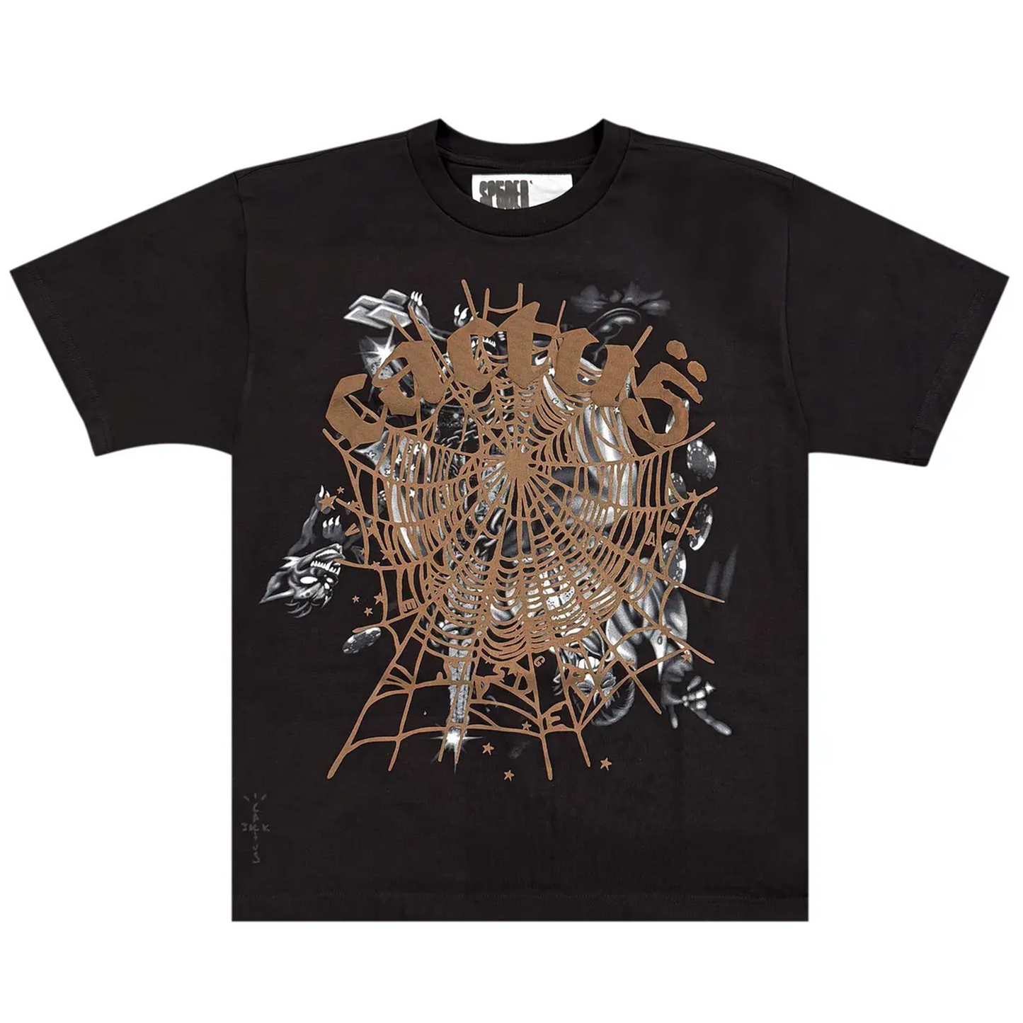 Sp5der x Travis Scott Cactus Jack Airbrush T-shirt