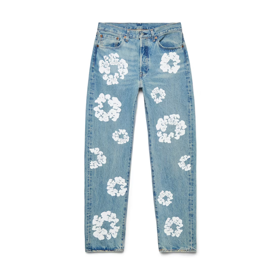 Denim Tears x Levi's Cotton Wreath Jean Light Wash [USED] - 34 x 34 (Used)
