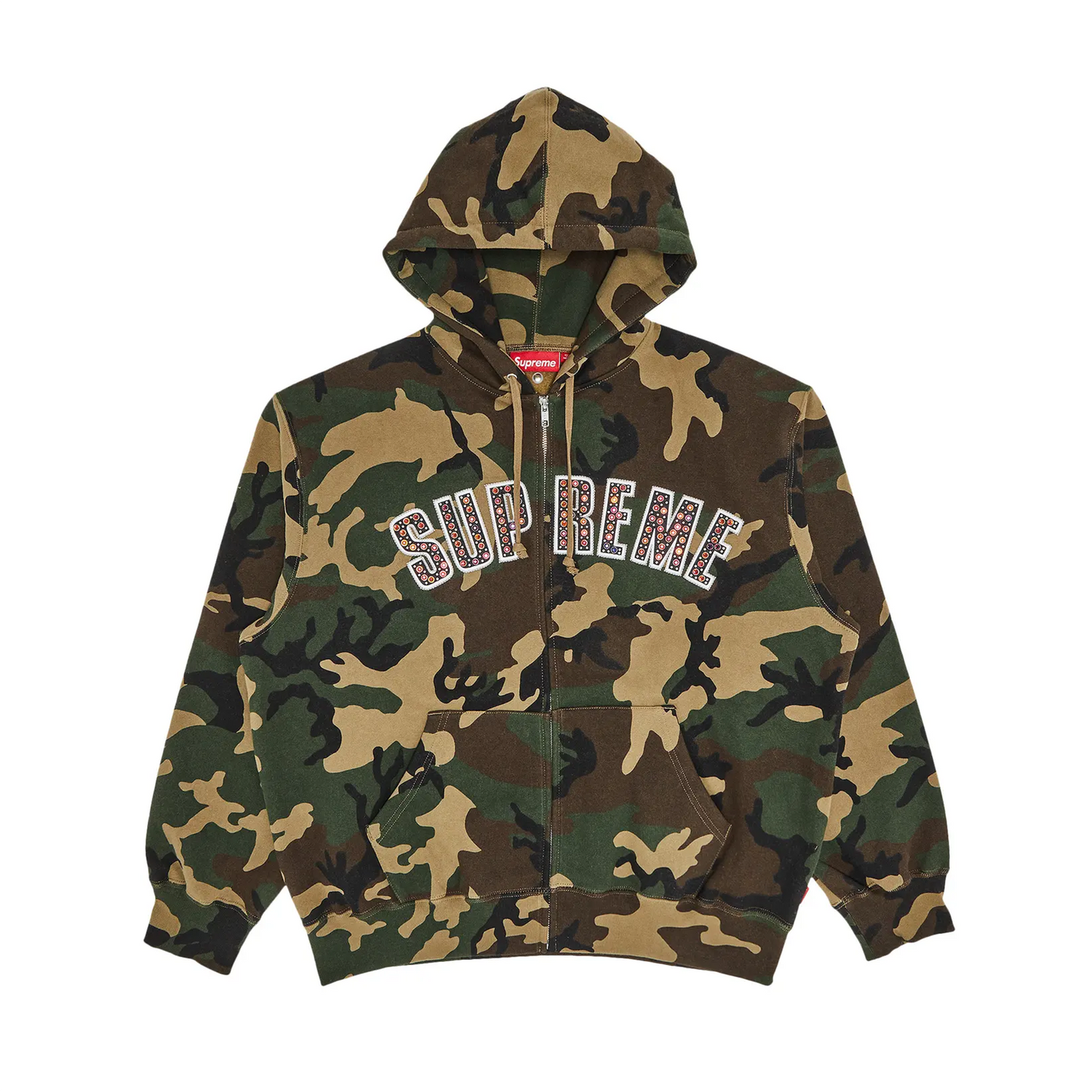 Supreme x B.B. Simon Zip Up Hooded Sweatshirt Woodland Camo