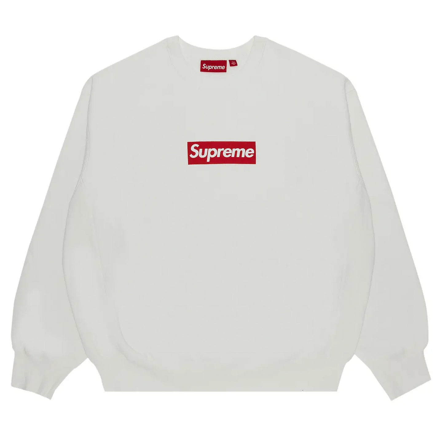 Supreme Washed Box Logo Crewneck White