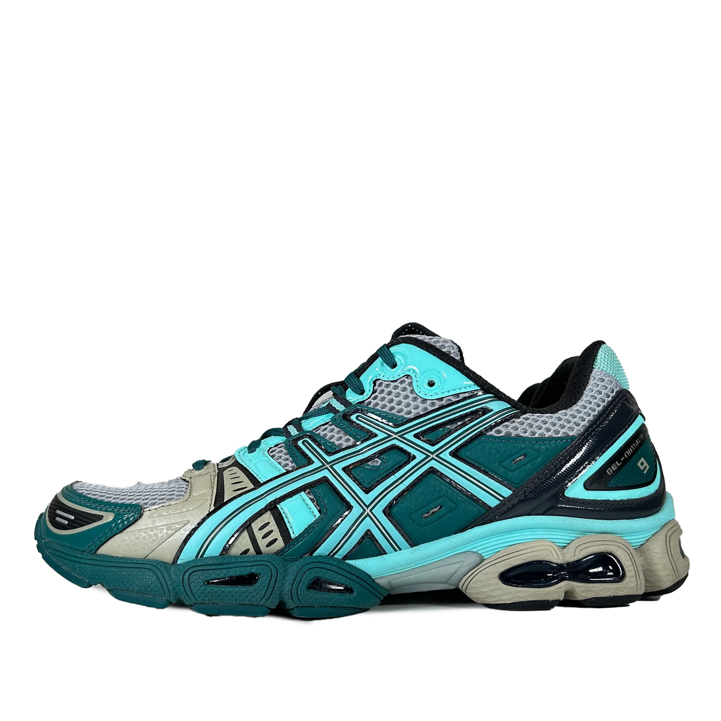 1201A442 020 ASICS UB3-S Gel-Nimbus 9 Kiko Kostadinov Piedmont Grey Aruba Blue [USED] - 10.5 M (Used)
