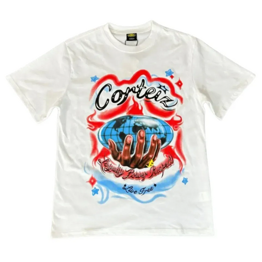 Barriers Worldwide x Corteiz Camiseta When Dreams Float Above Street White