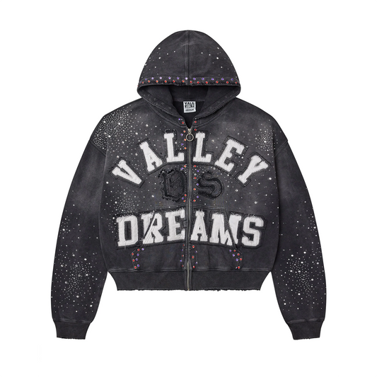 Vale Forever Classico Zip Up Hoodie Black