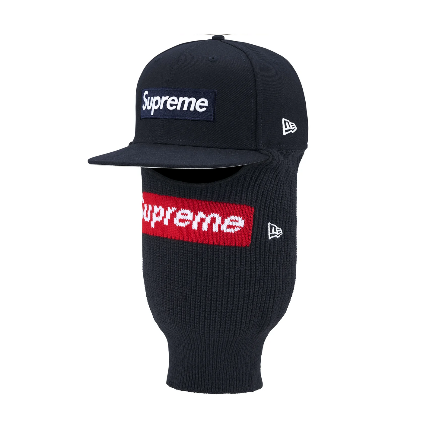 Supreme New Era Box Logo 59Fifty Balaclava Cap Navy
