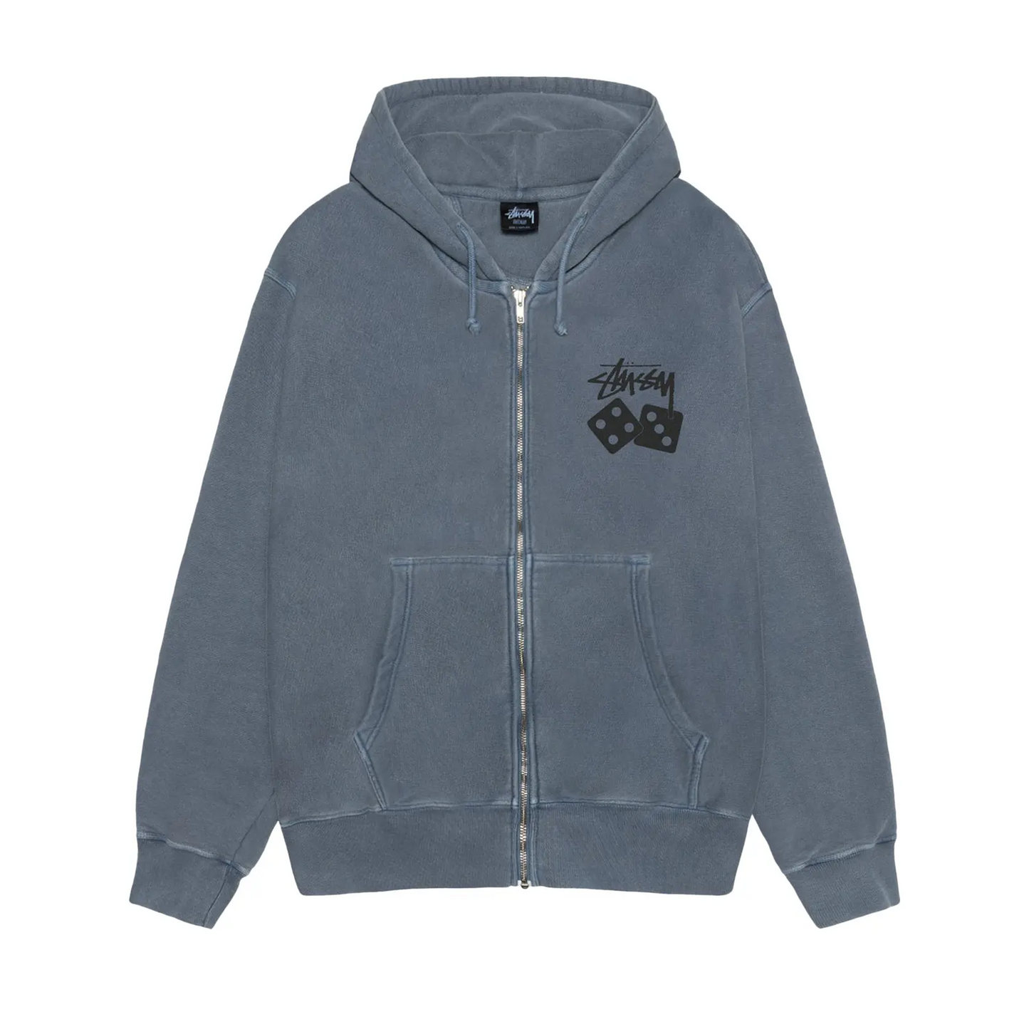 Stussy Dice Zip Hoodie Pigment Dyed Navy