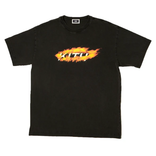 Kith Orbit Flame Vintage Tee Black [USED] - XL (Used)