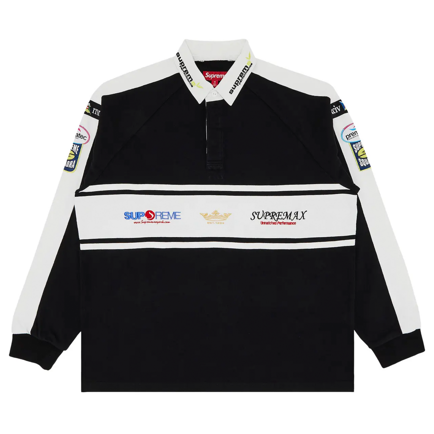 Supreme Chest Stripe Rugby Black [USED] - L (Used)