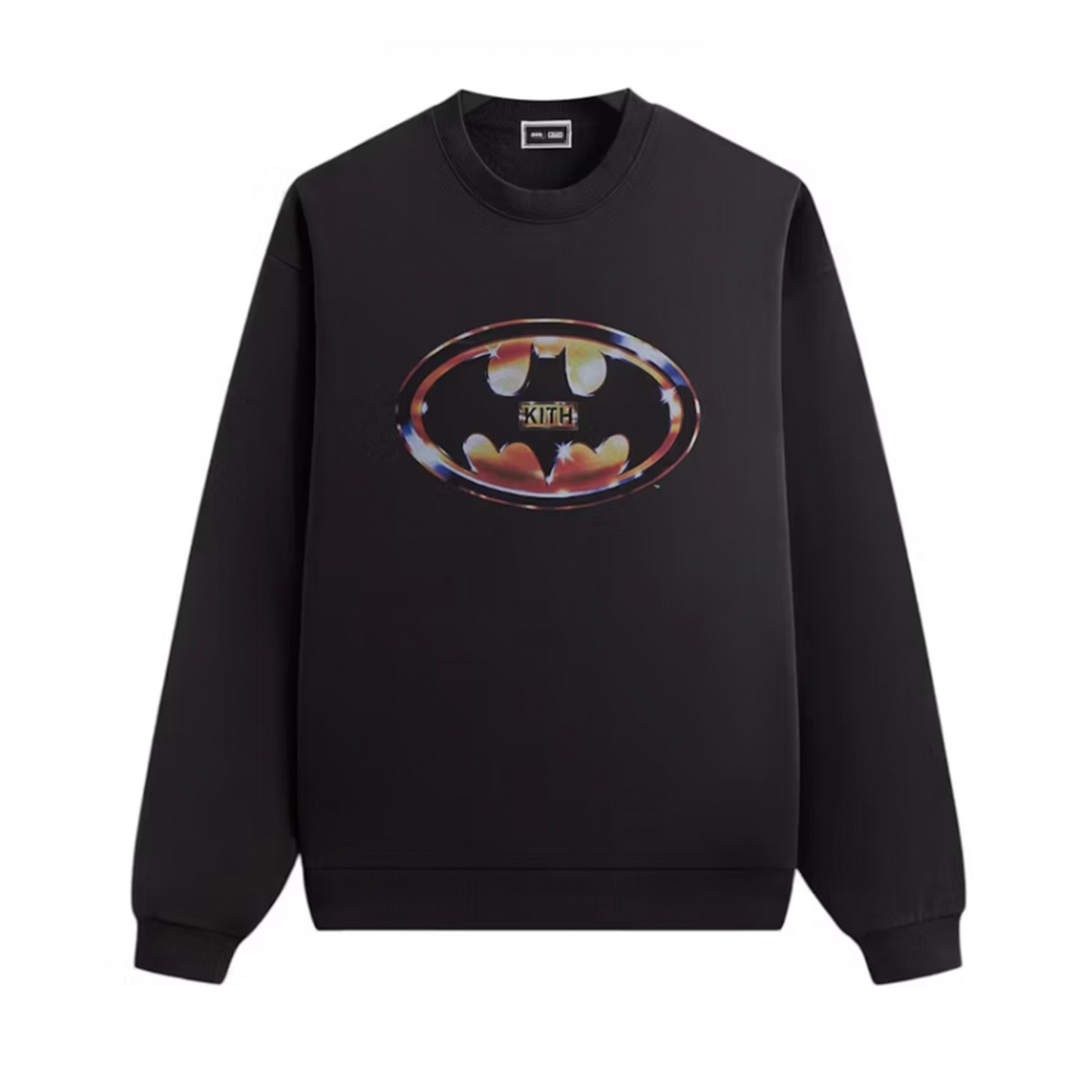 Kith x Batman Logo Vintage Nelson Crewneck Black