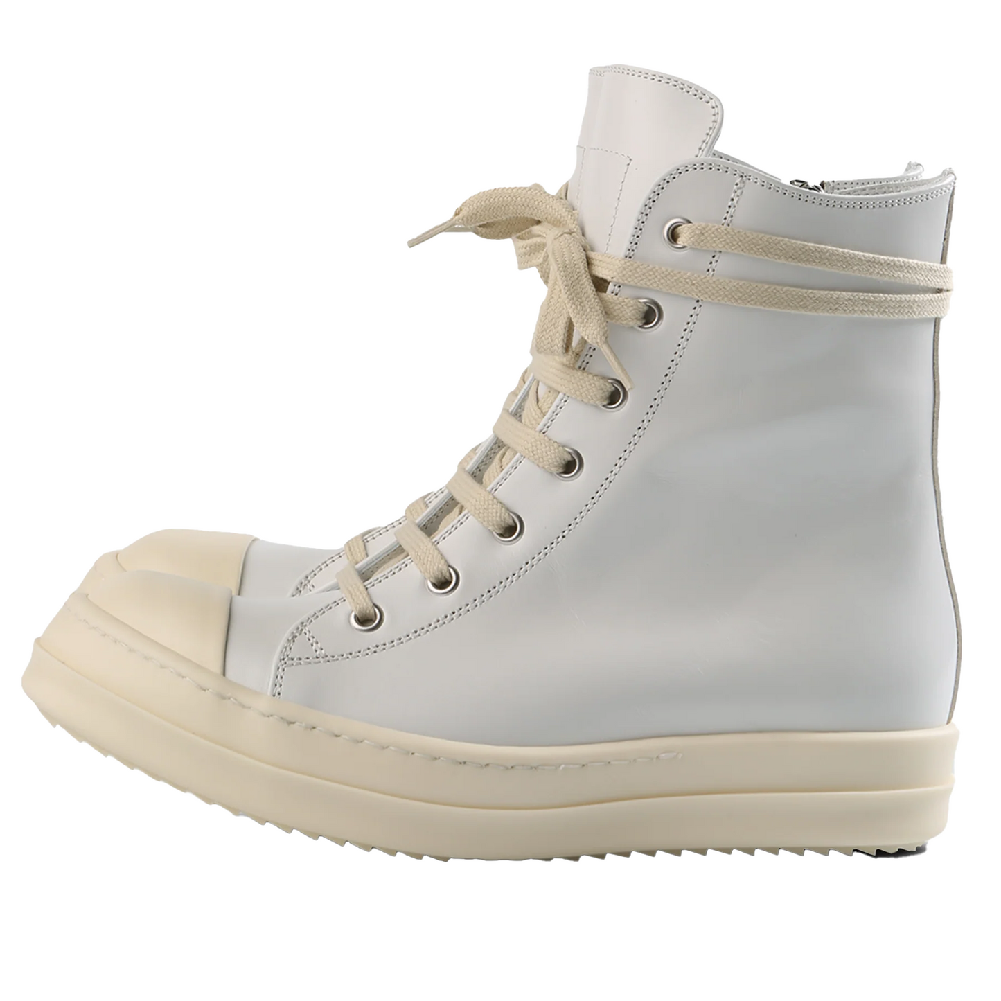RO01E7890 LCP 5111 Rick Owens Scarpe in Pelle Sneakers Chalk White