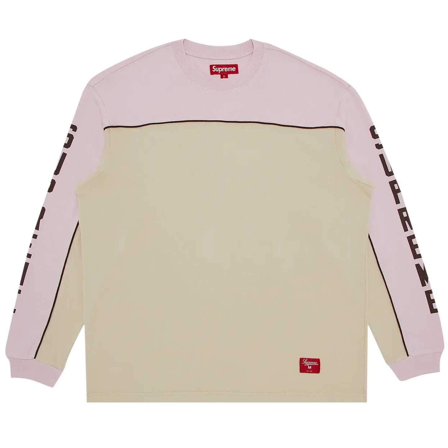 Supreme Paneled Piping Long-Sleeve Top Tan [USED] - S (Used)