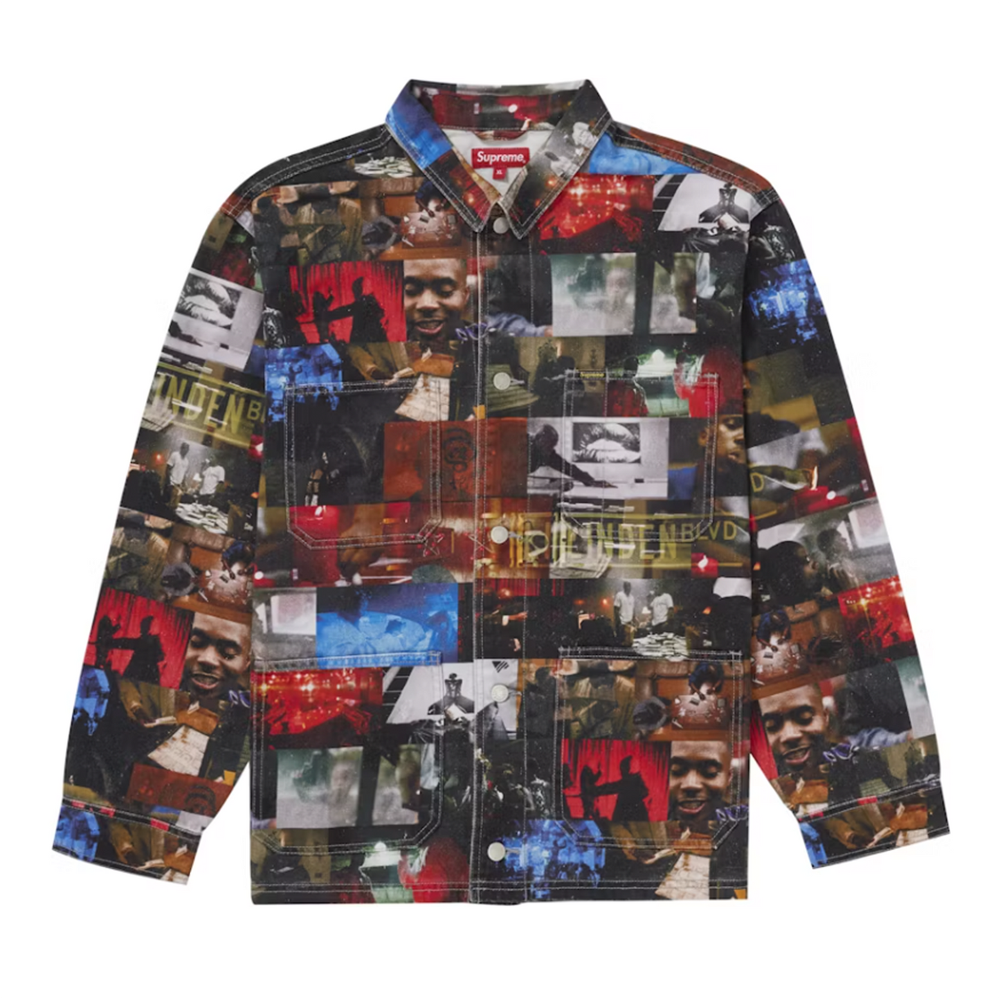 Supreme Nas and DMX Collage Denim Chore Coat Multicolor [USED] - M (Used)