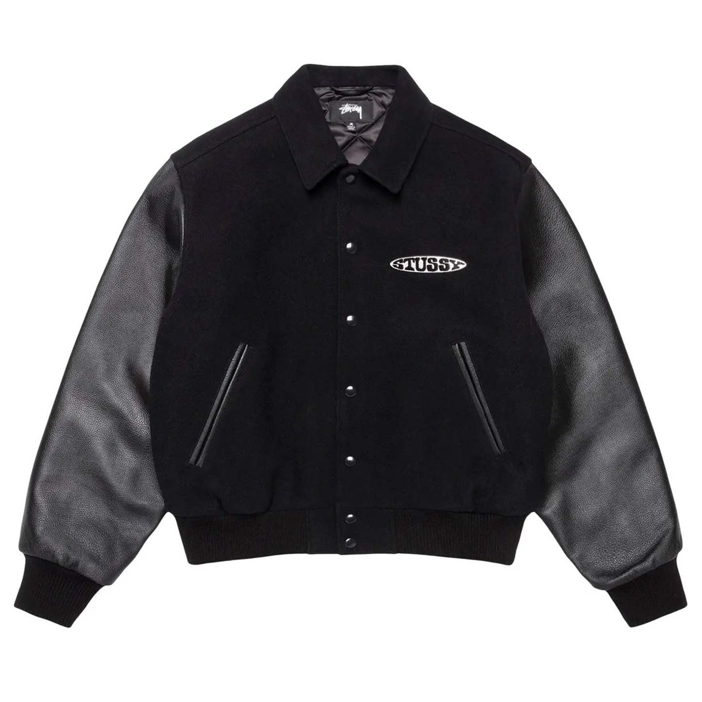 Stussy Globe Varsity Jacket Jacket Black