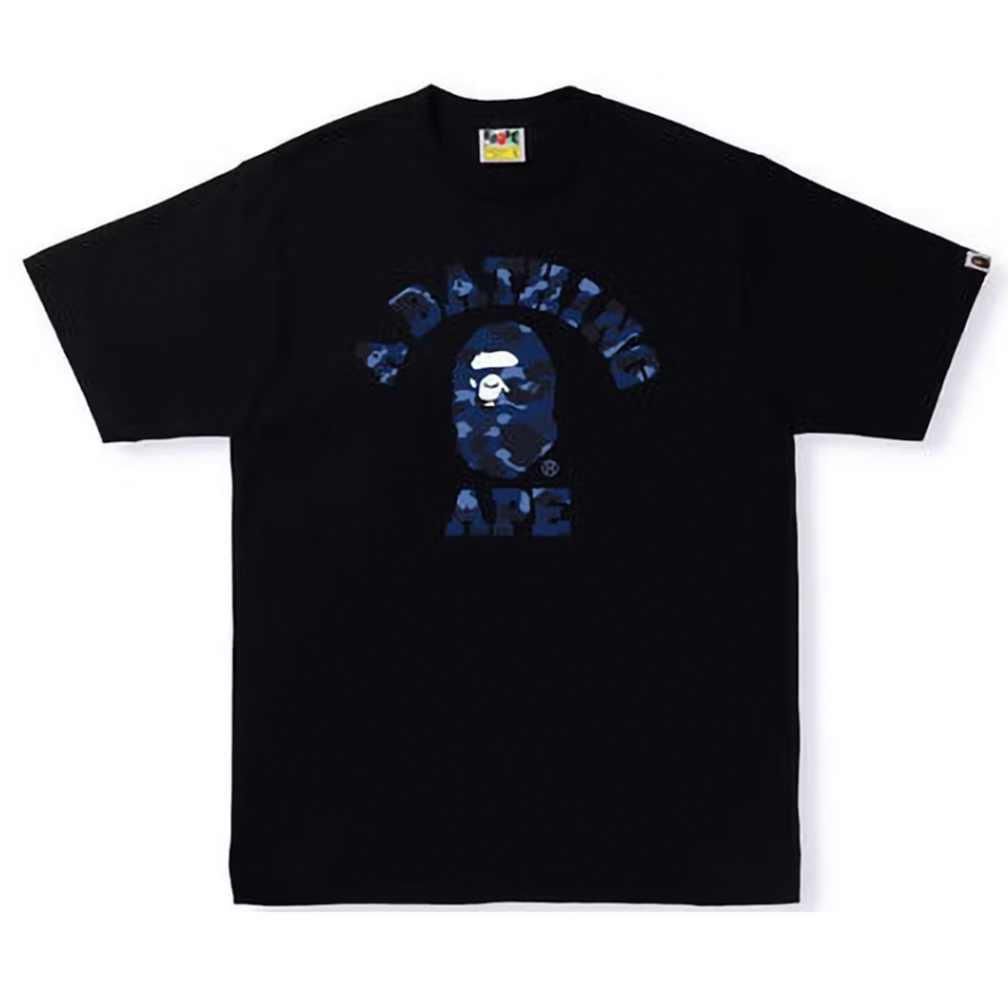 BAPE Color Camo College Tee Black/Navy [USED] - L (Used)